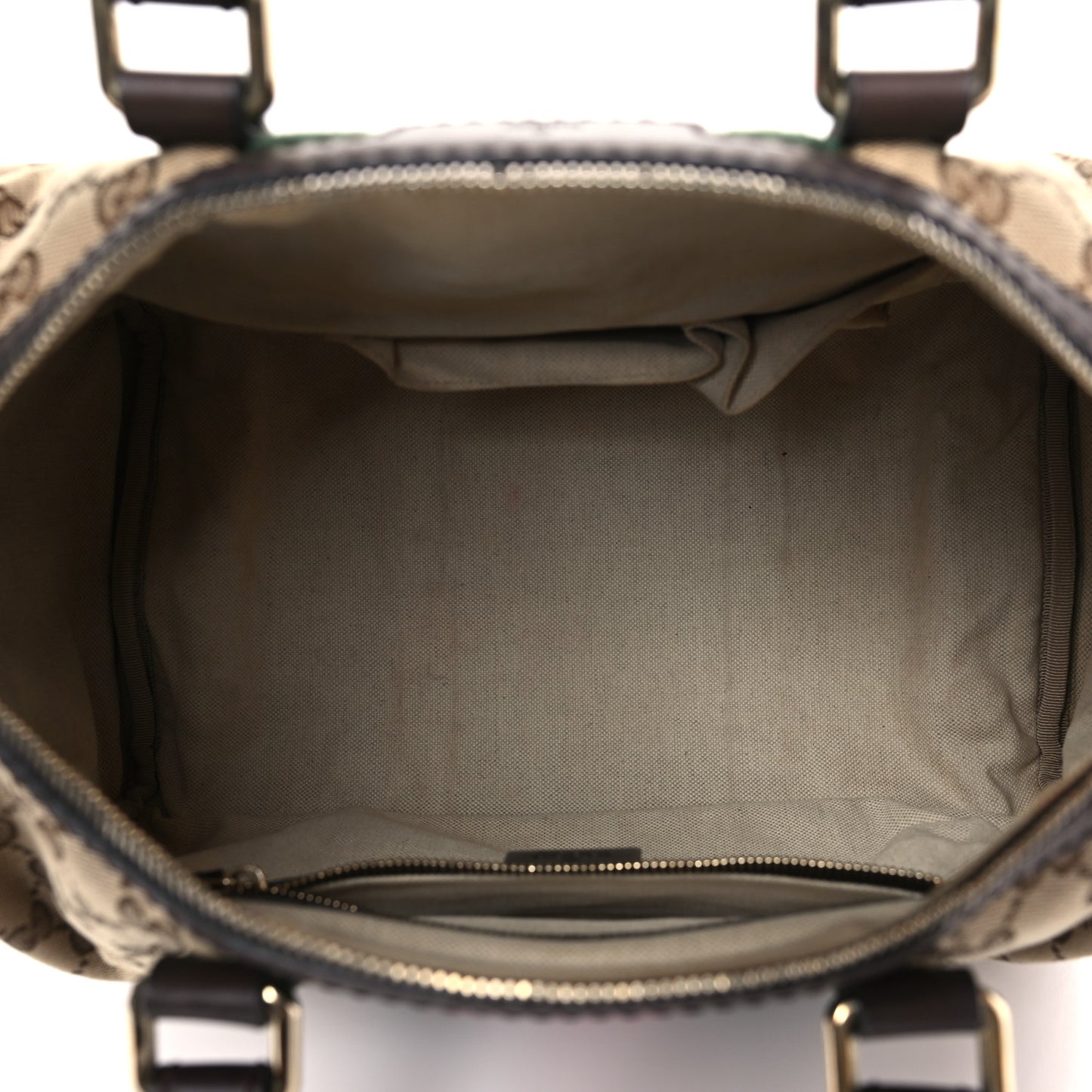 Monogram Selleria Calfskin Vintage Web Medium Boston Beige Ebony Cocoa