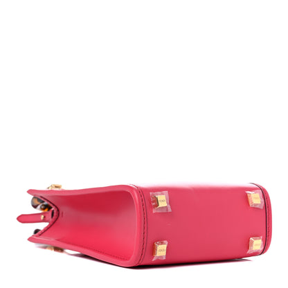 Fendi Vitello King Plexiglass Logo Embossed Mini Fendi Sunshine Shopper Tote Lampone 1 of 9