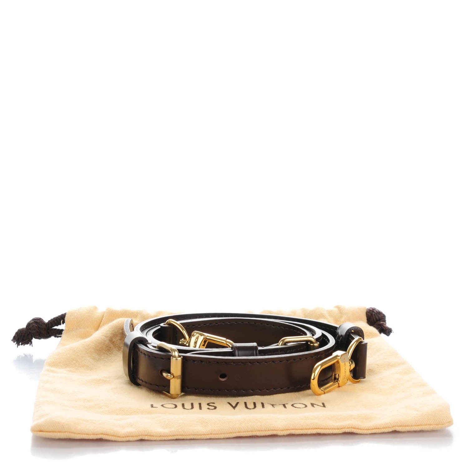 Louis Vuitton Calfskin 16mm Adjustable Shoulder Strap Brown 6 of 6