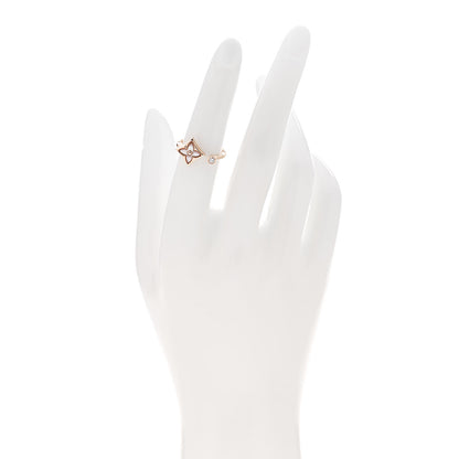 Louis Vuitton 18K Pink Gold Diamond Mother of Pearl Mini Color Blossom Star Ring 50 5.25 2 of 6