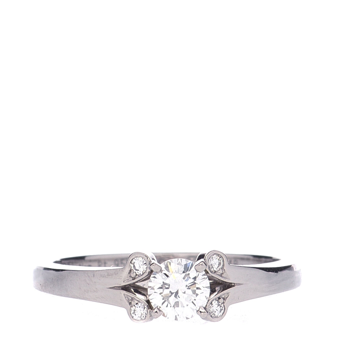 Platinum Diamond .32ct Ballerine Solitaire Engagement Ring 51 5.75
