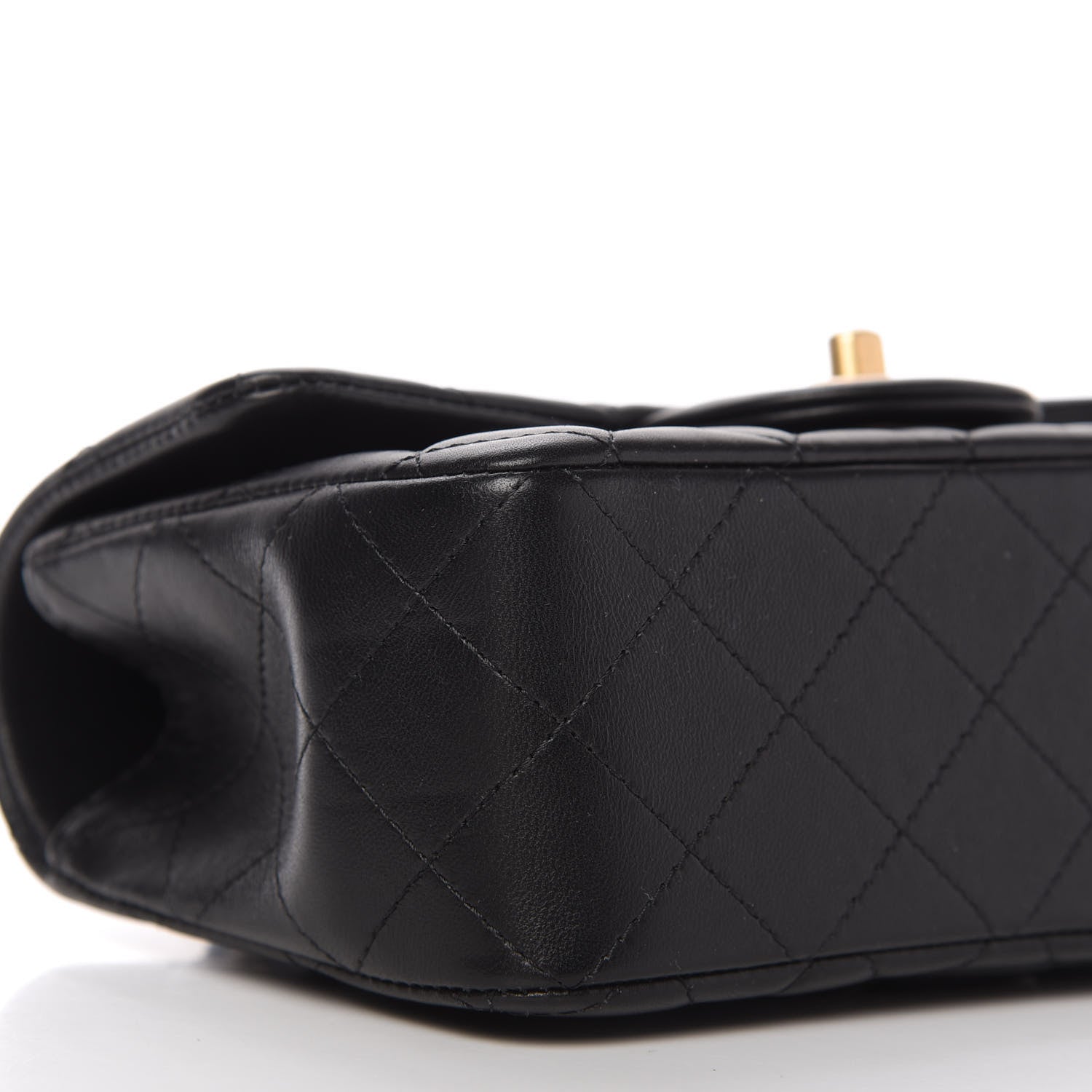 Chanel Lambskin Quilted Mini Top Handle Rectangular Flap Black 6 of 11
