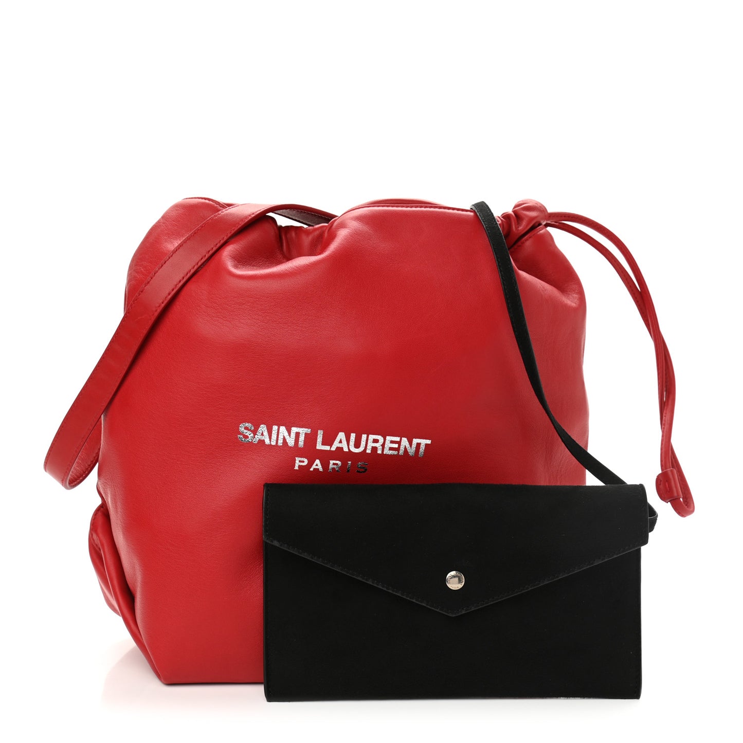Lambskin Teddy Drawstring Bag Eros Red