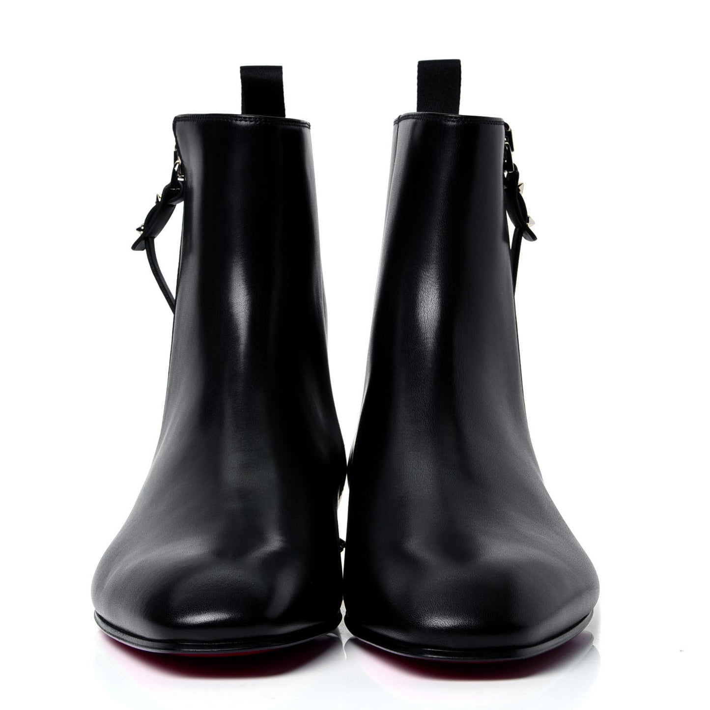 Calfskin Spikes Roadirik Flat Boots 43 Black