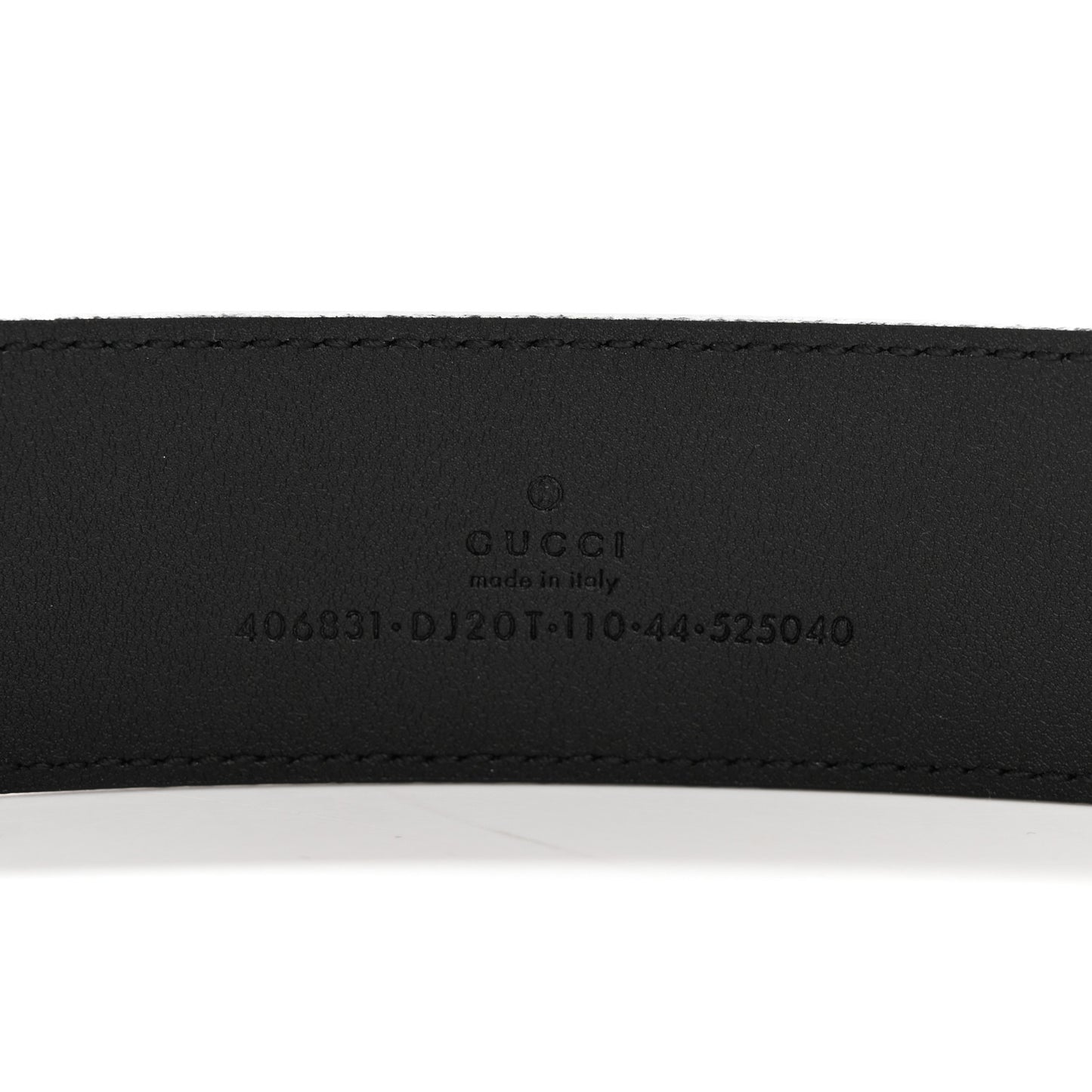 Textured Dollar Calfskin Double G 40mm Belt 110 44 Black