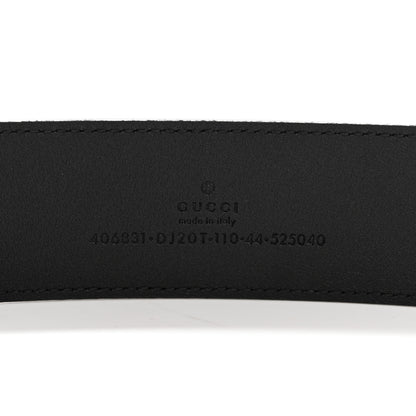 Gucci Textured Dollar Calfskin Double G 40mm Belt 110 44 Black 3 of 5