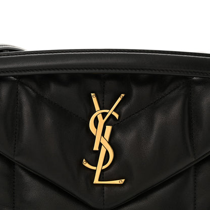 Saint Laurent Lambskin Quilted Small Loulou Puffer Monogram Chain Satchel Black 8 of 10