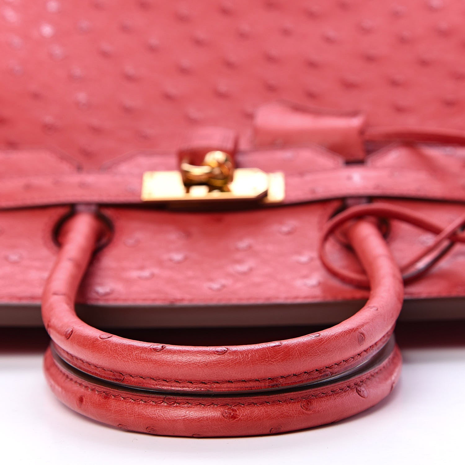 Hermes Ostrich Birkin 35 Rouge Vif 9 of 37
