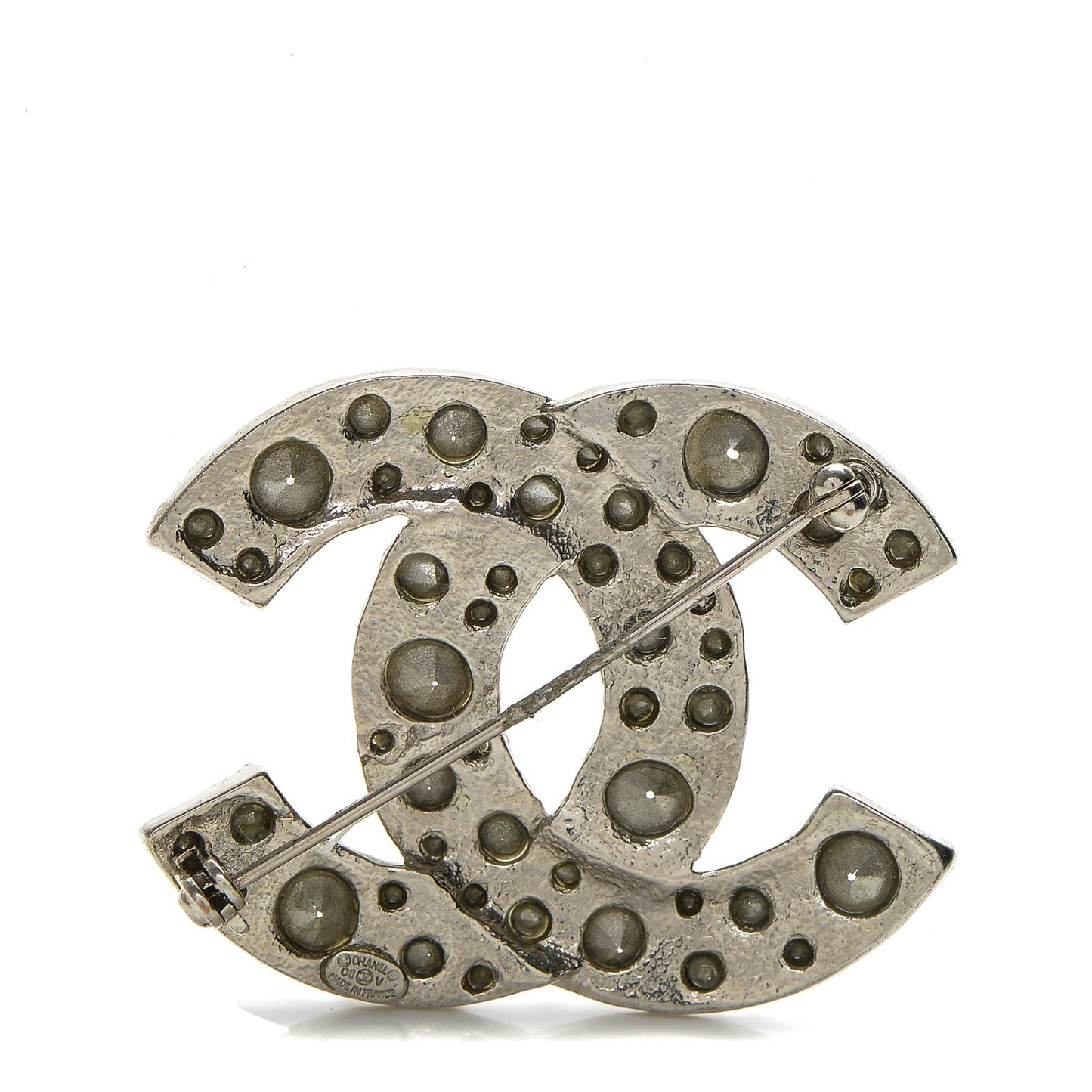 Crystal CC Brooch Silver
