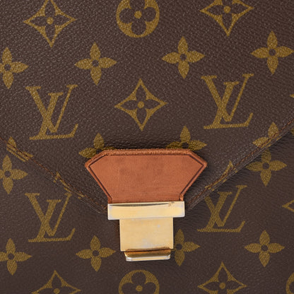 Louis Vuitton Monogram Poche Plate Envelope Clutch MM 12 of 17