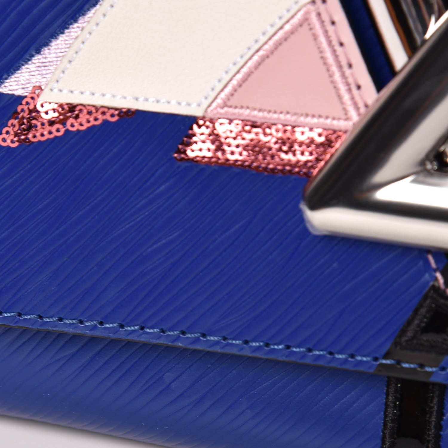 Louis Vuitton Epi Flamingo Twist Shoulder Bag MM Blue 9 of 9