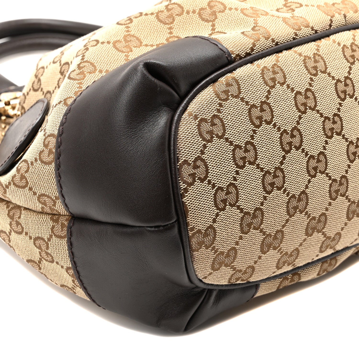 Gucci Monogram Medium Sukey Top Handle Dark Brown 9 of 10