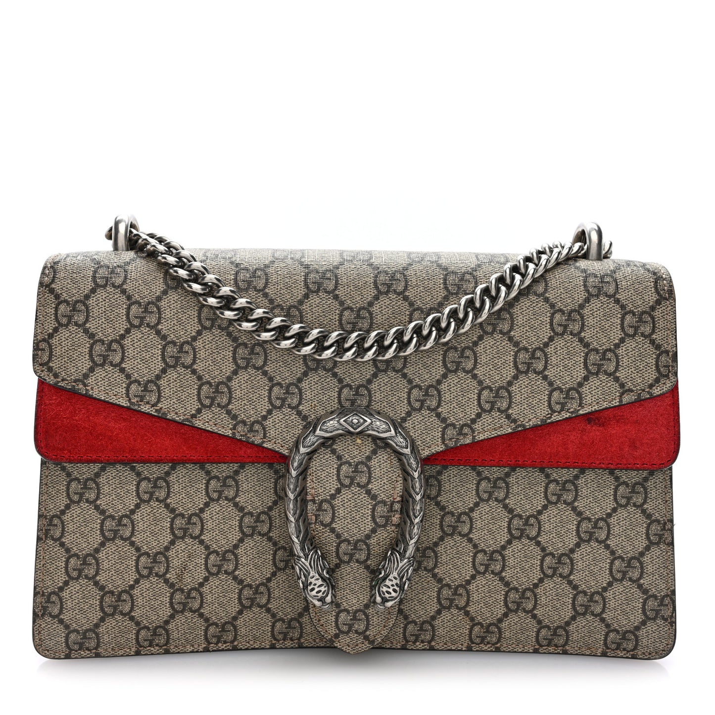 GG Supreme Monogram Small Dionysus Shoulder Bag Red