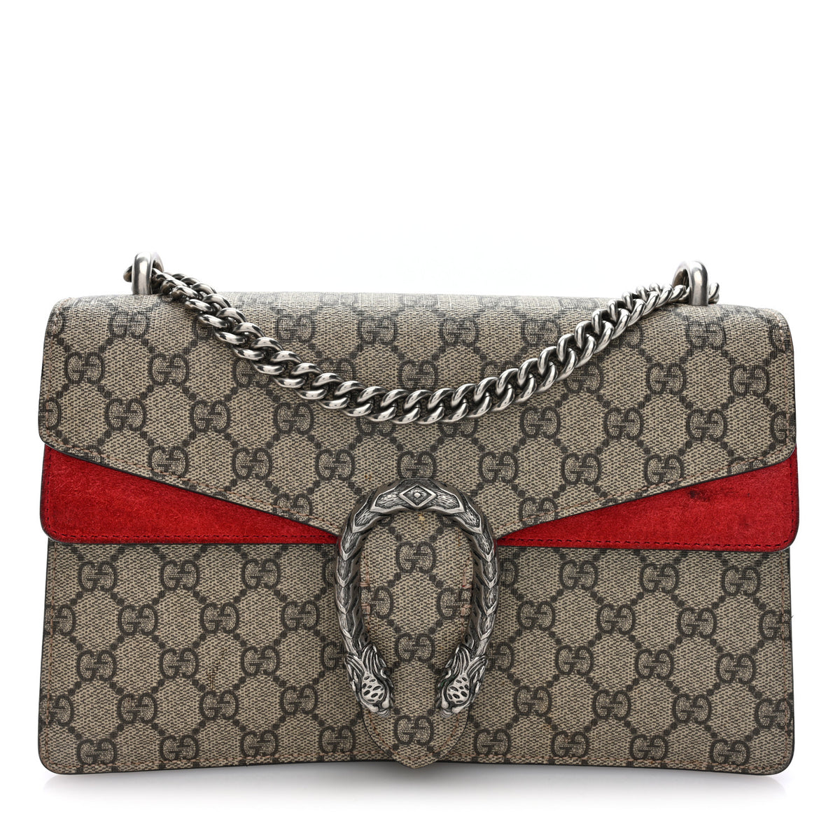 Gucci GG Supreme Monogram Small Dionysus Shoulder Bag Red 1 of 10