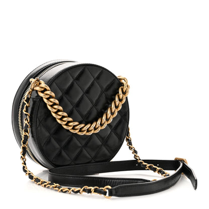 Chanel Glazed Calfskin Round As Earth Evening Bag Black 3 of 10
