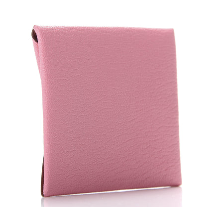 Hermes Chevre Mysore Verso Bastia Coin Purse Rose Confetti Brique 3 of 7