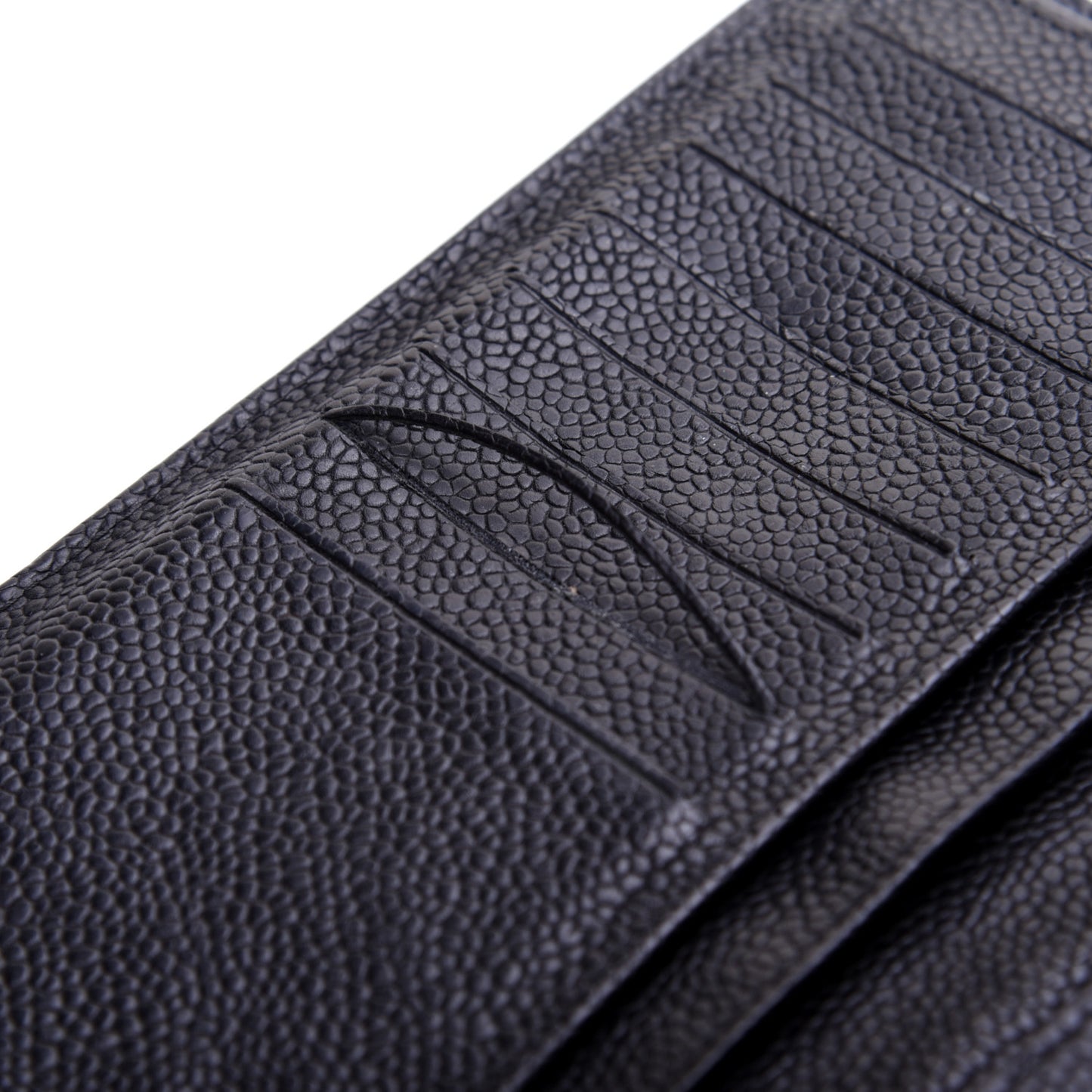 Caviar Quilted Yen Wallet Black