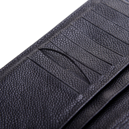 Chanel Caviar Quilted Yen Wallet Black 11 of 13