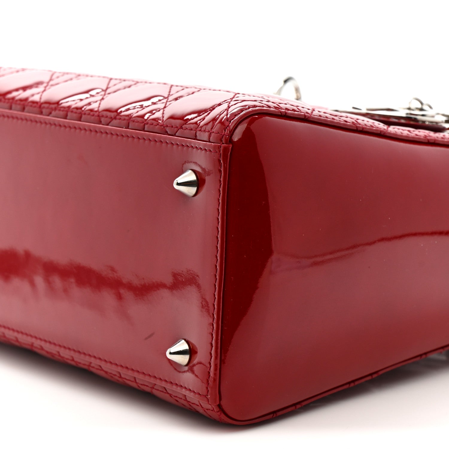 Christian Dior Patent Cannage Medium Lady Dior Red 10 of 10