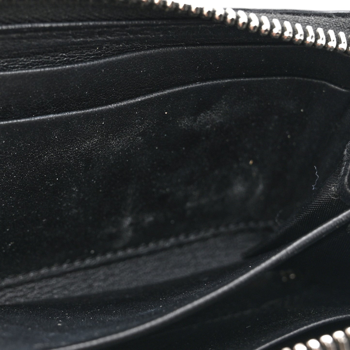 Calfskin Iconic Bambi Print Mini Zip Wallet Black White