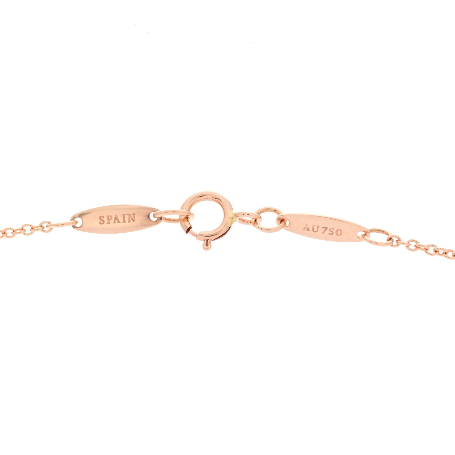 Tiffany 18K Rose Gold Black Jade 16mm Elsa Peretti Double Open Heart Pendant Necklace 6 of 6