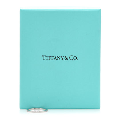 Tiffany Platinum Diamond Lucida Half Circle Wedding Band Ring 53 6.5 5 of 5
