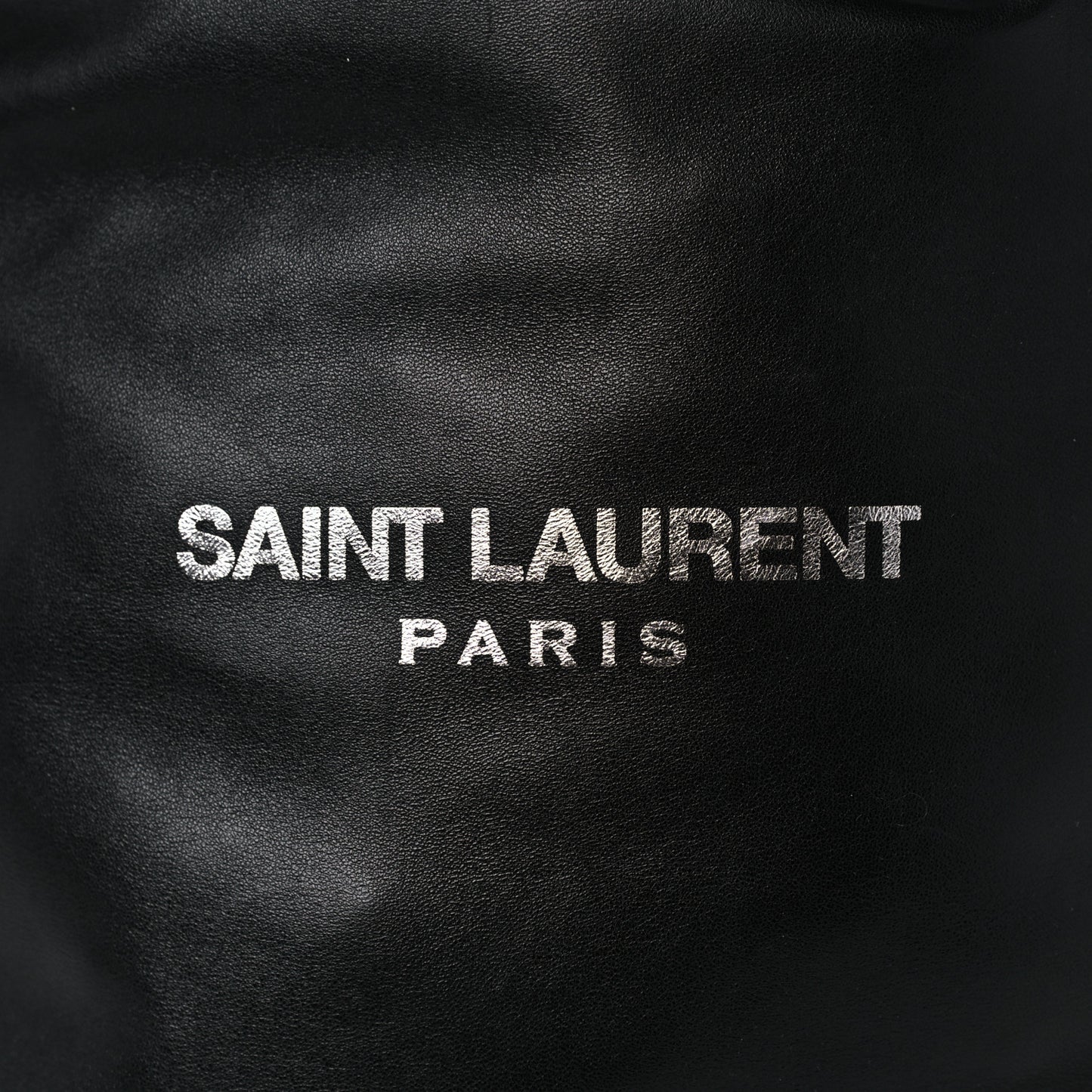 Lambskin Teddy Drawstring Bag Black
