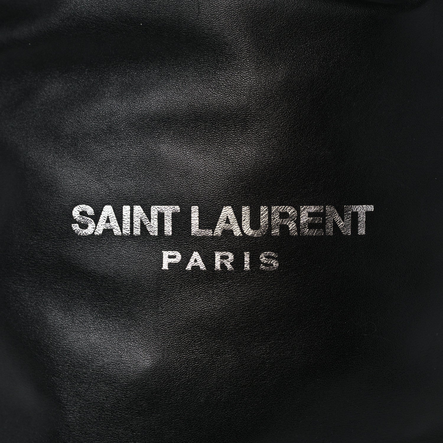 Saint Laurent Lambskin Teddy Drawstring Bag Black 13 of 13