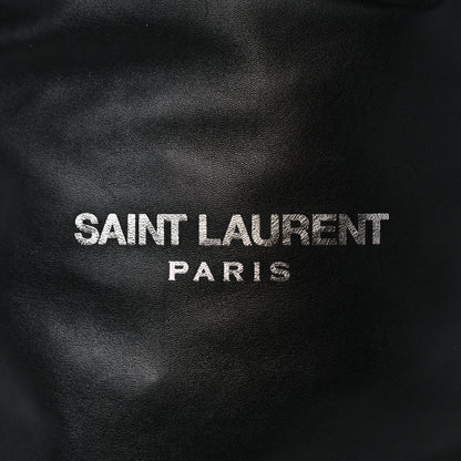 Saint Laurent Lambskin Teddy Drawstring Bag Black 13 of 13