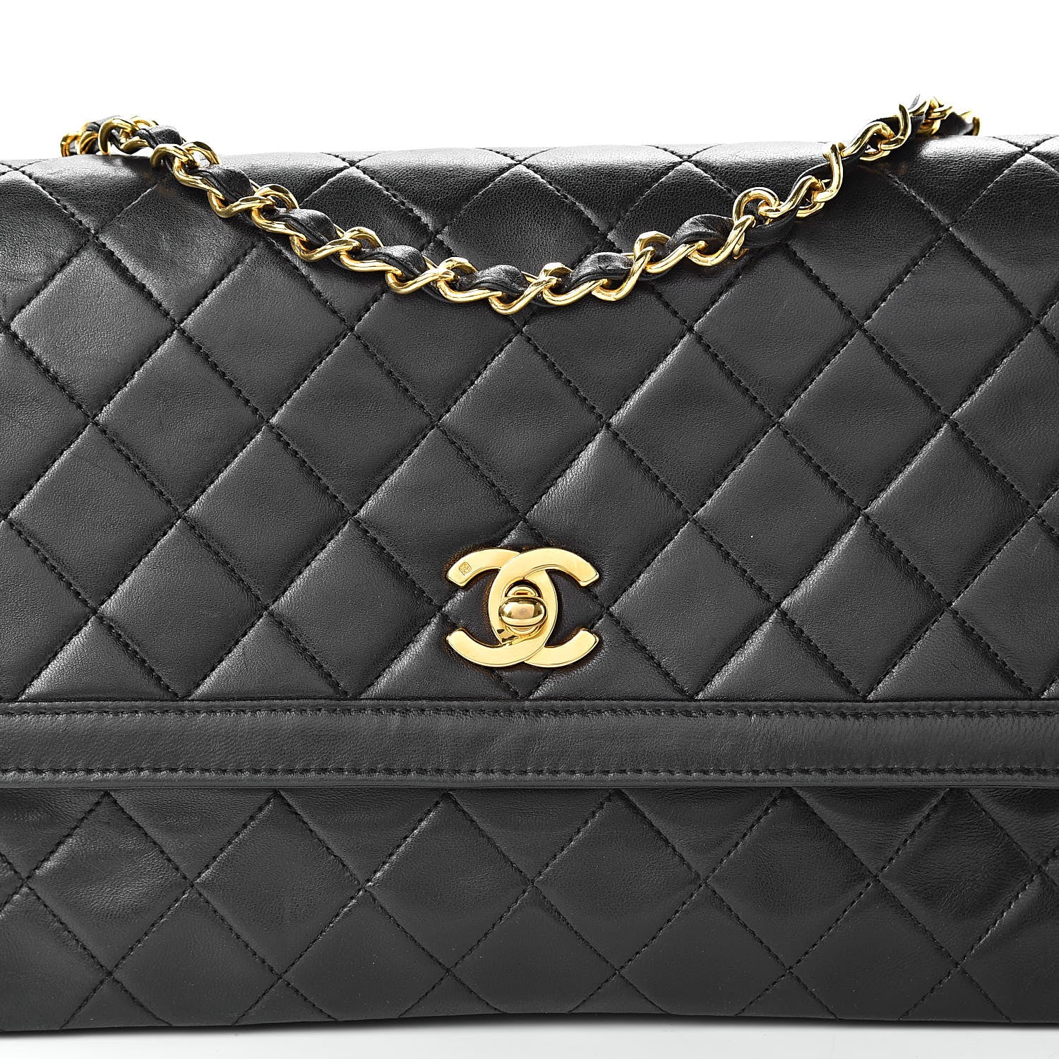 Chanel Lambskin Quilted Medium Single Flap Black 11 of 17