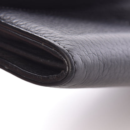Versace Grained Calfskin Continental Wallet Black 12 of 14