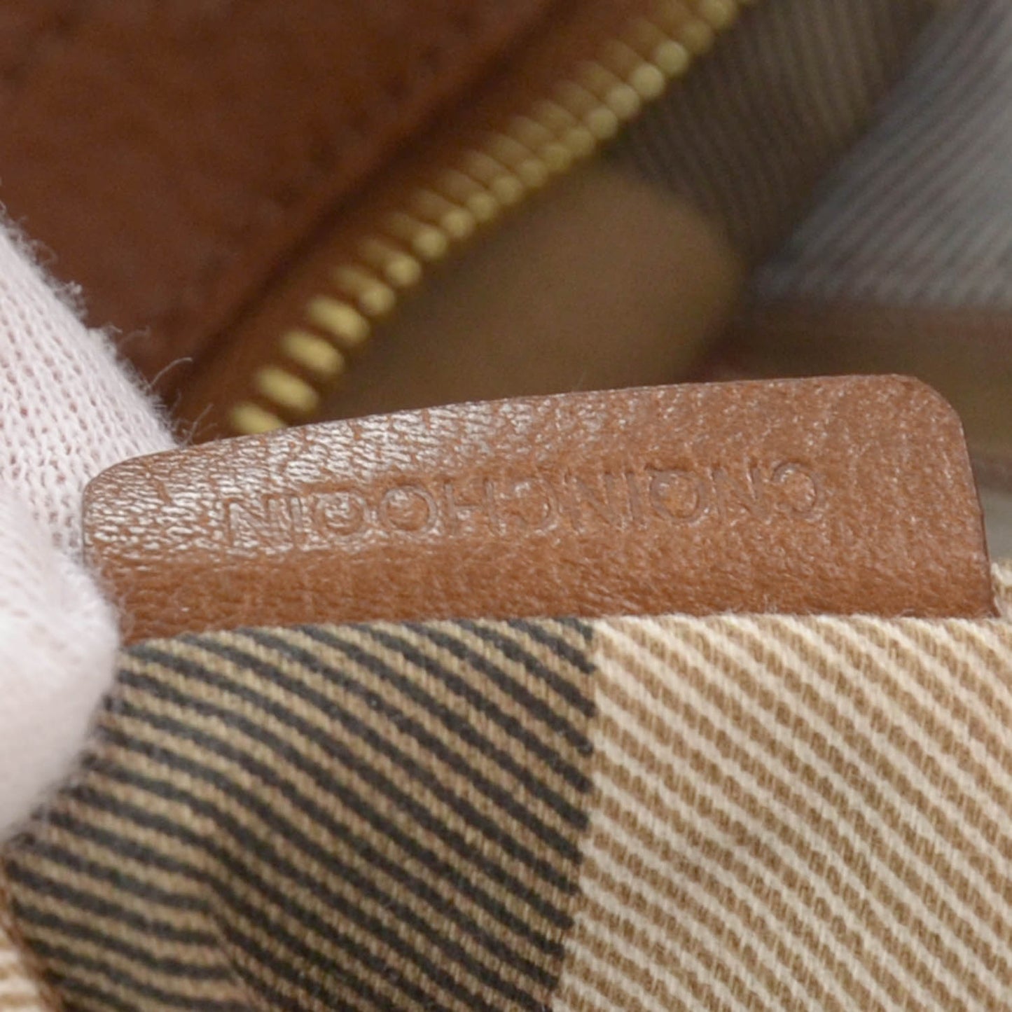 Suede Crest Embossed Flat Tote