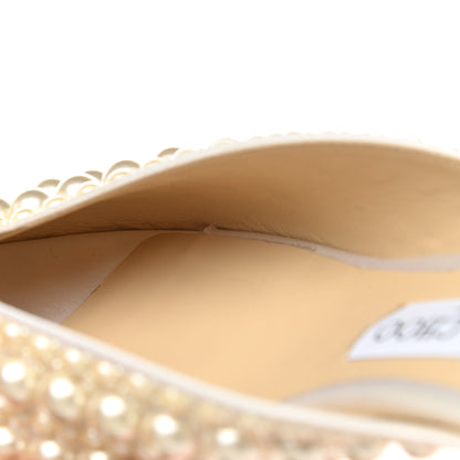 Jimmy Choo Satin Samantha Pearl Mules 37.5 White 8 of 9
