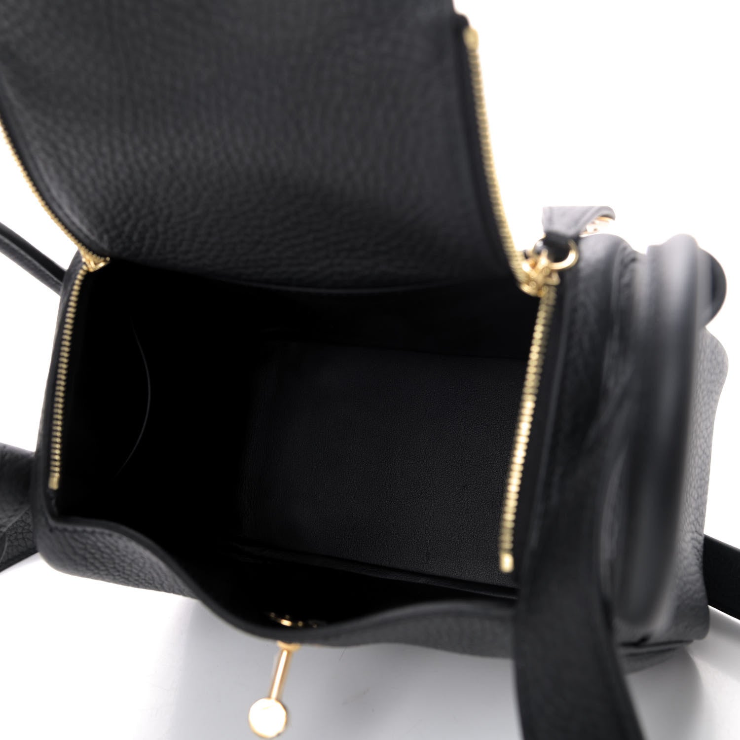 Hermes Taurillon Clemence Mini Lindy 20 Black 4 of 4