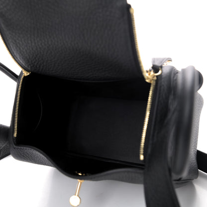 Hermes Taurillon Clemence Mini Lindy 20 Black 4 of 4
