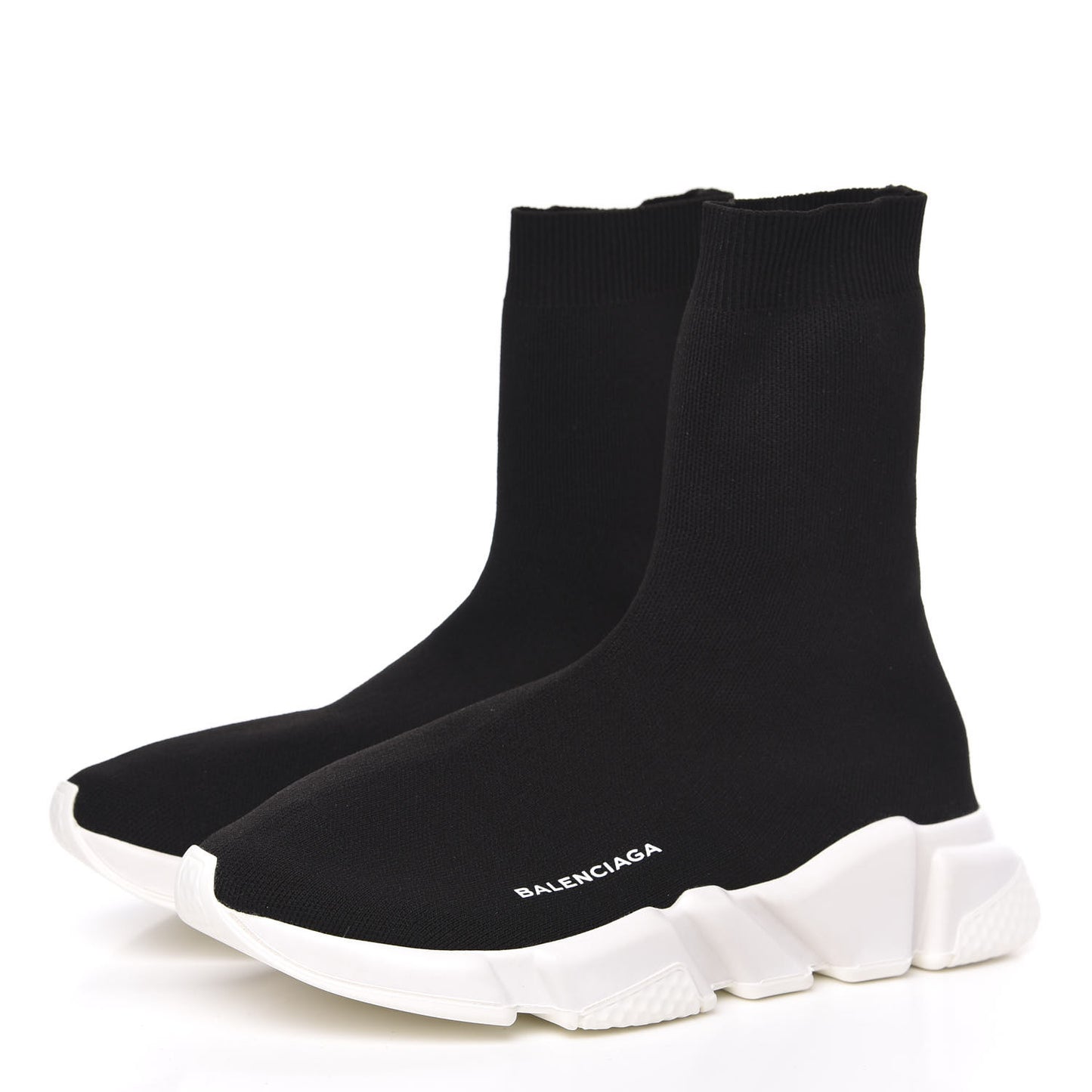 Neoprene Knit Mens Speed Sock Sneakers 39 Black White