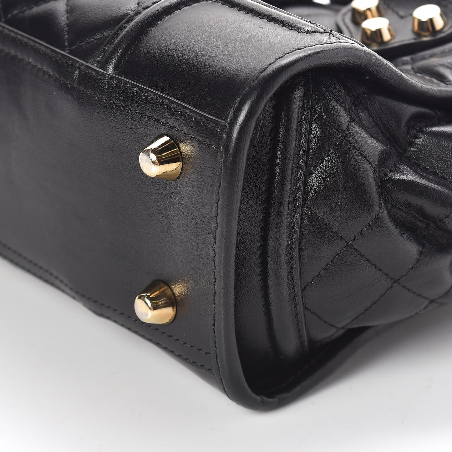 Calfskin Quilted Manor Tote Black