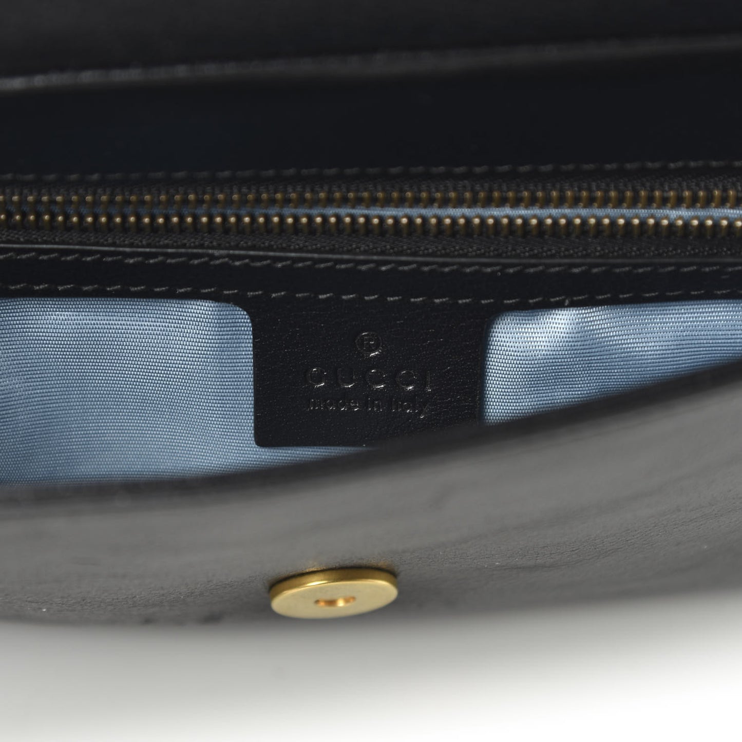 Calfskin Diagonal GG Medium Thiara Double Envelope Shoulder Bag Emerald Green Black