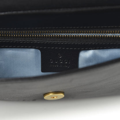 Gucci Calfskin Diagonal GG Medium Thiara Double Envelope Shoulder Bag Emerald Green Black 8 of 10