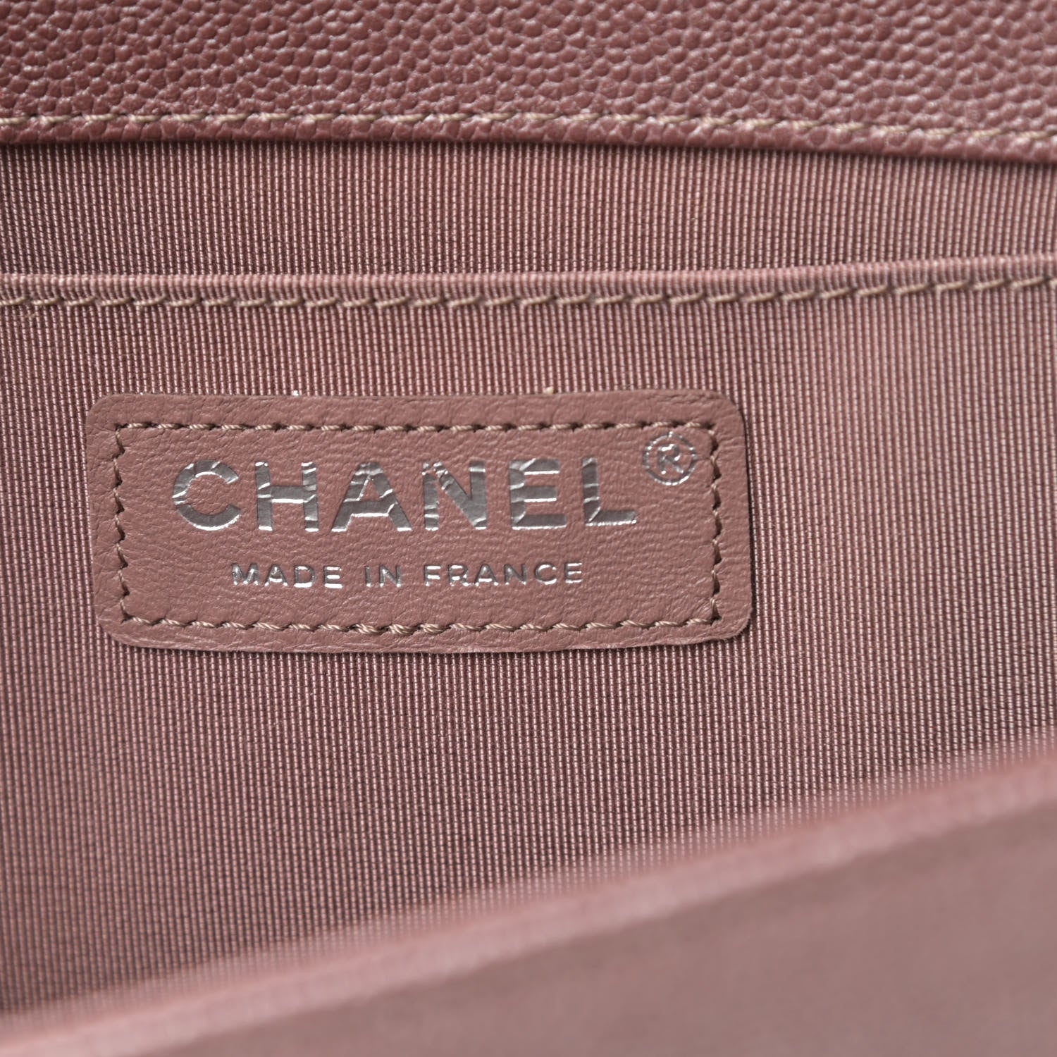 Chanel Metallic Caviar Chevron Quilted Medium Boy Flap Dark Pink 6 of 11