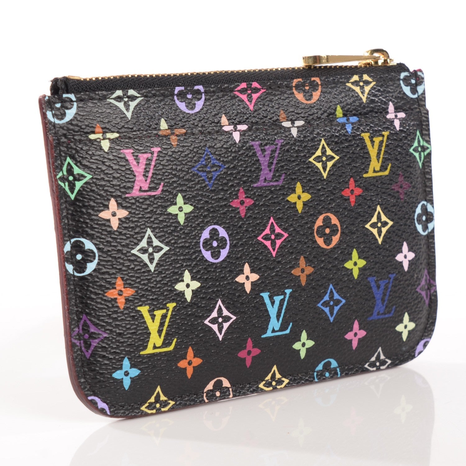 Louis Vuitton Monogram Multicolor Key Pouch Black Grenade 3 of 7