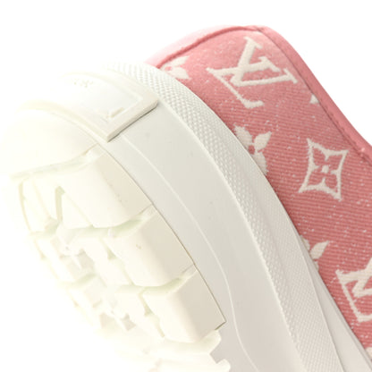 Louis Vuitton Denim Monogram Squad Sneakers 38.5 Pink 11 of 15