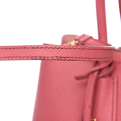 Prada Saffiano Cuir Medium Double Bag Tamaris Pesca 11 of 15