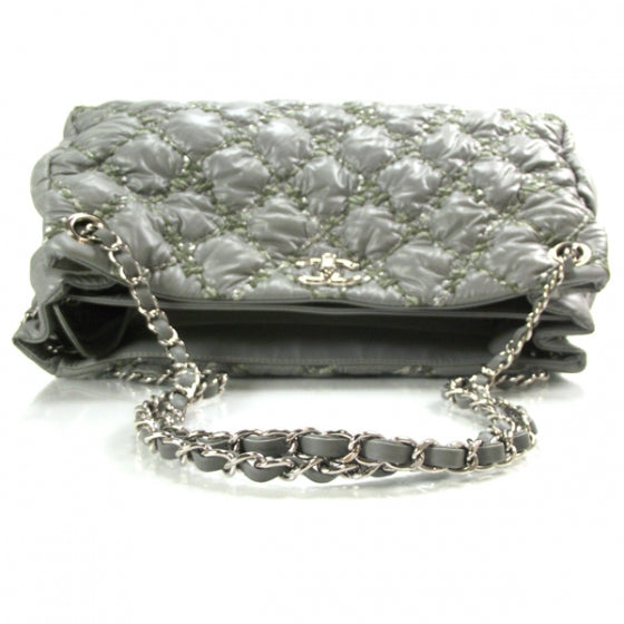 Chanel Nylon Quilted Tweed on Stitch Tote Gray 6 of 12