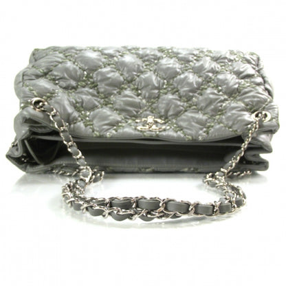 Chanel Nylon Quilted Tweed on Stitch Tote Gray 6 of 12