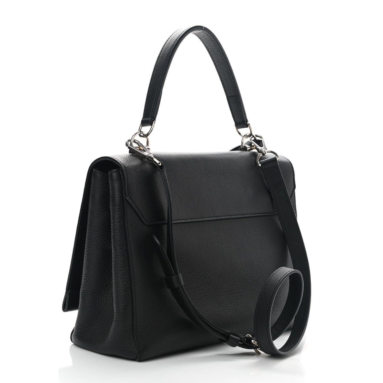 Louis Vuitton Soft Calfskin Lockme II Top Handle Black 3 of 9