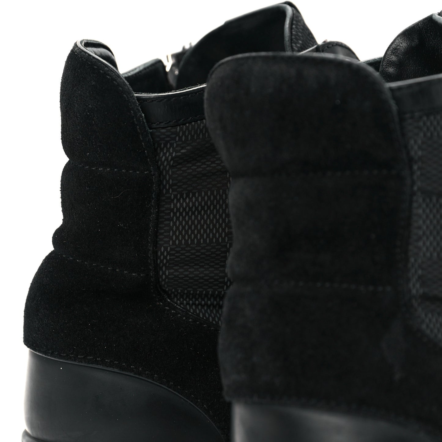 Damier Graphite Calfskin Suede Mens Aventure High Top Sneakers 9