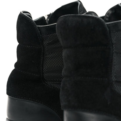 Louis Vuitton Damier Graphite Calfskin Suede Mens Aventure High Top Sneakers 9 11 of 11