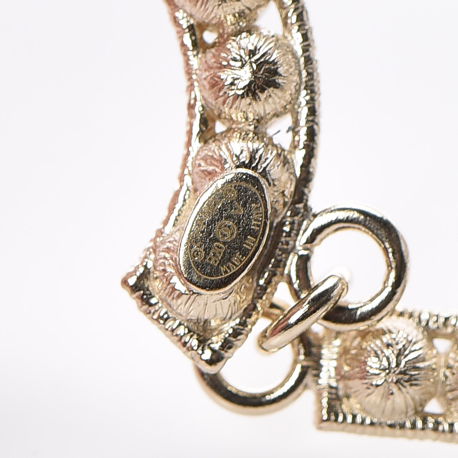 Chanel Crystal Cha-Nel Logo Drop Earrings Gold 3 of 5