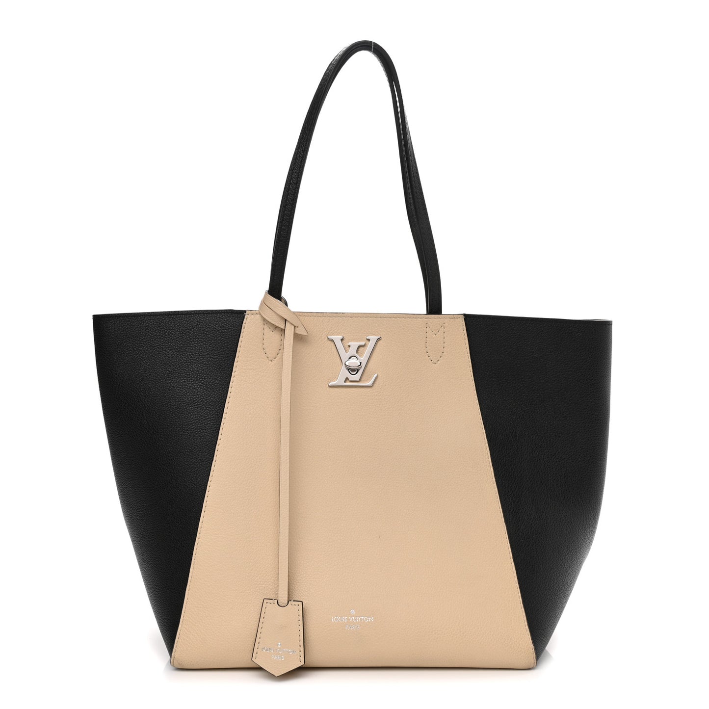 Calfskin Lockme Cabas Vanille Black